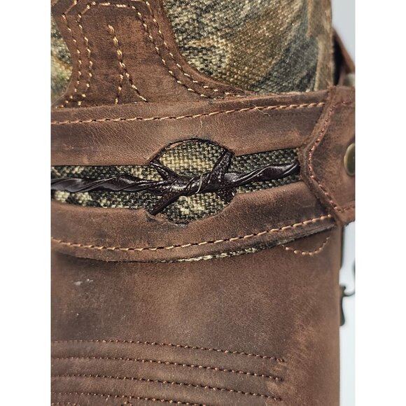 NWOB Laredo Men's Western Boots Gadsden Camo Harness Sq Toe Mossy Oak Sz 7 2472 - Picture 14 of 15